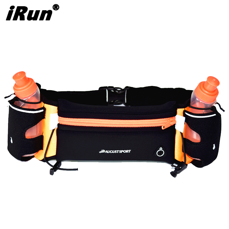 Спортивное беговое оборудование iRun для бега Triathalon, карман для бутылки с водой, логотип на заказ, ремень для бутылки с водой с двойным карманом