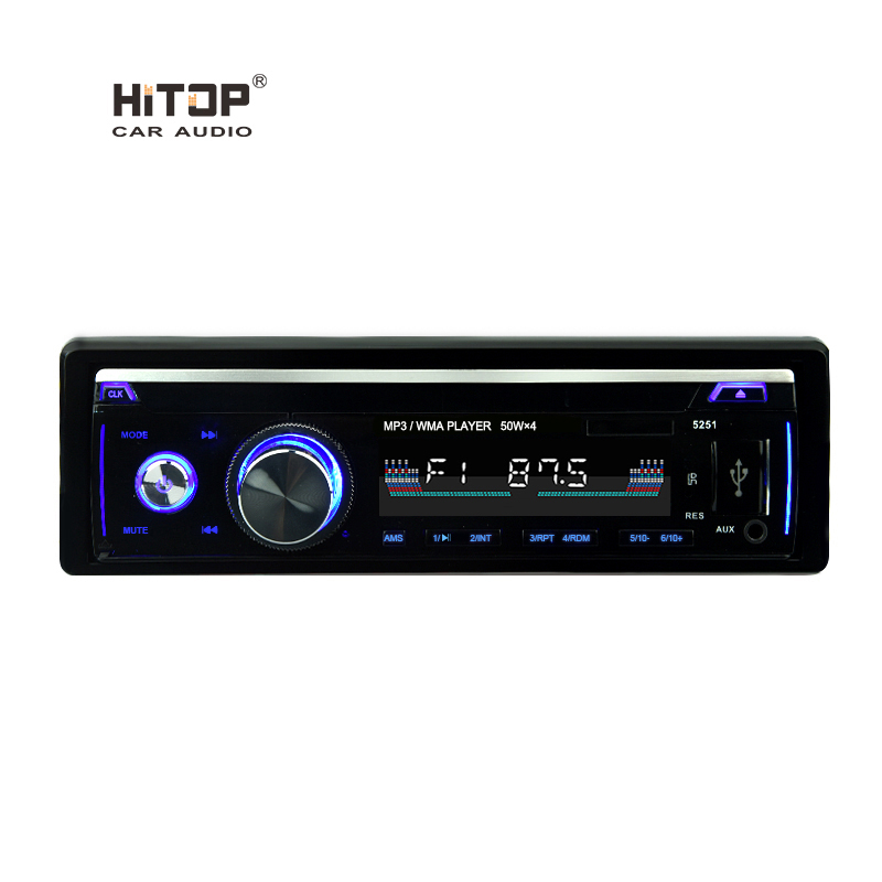 HT-5251 Универсальный Классический стерео MP3-плеер USB FM Aux вход 1din дешевый автомобильный радиоприемник для продажи