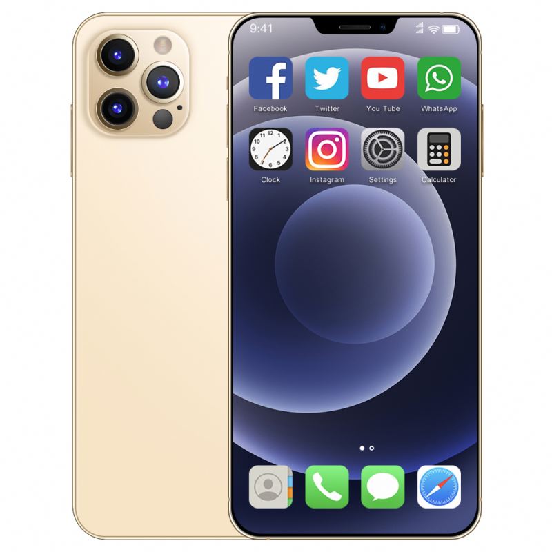 Смартфон i12 Pro Max +, 6,7 дюйма, 12 + 512 ГБ, Android, 10 ядер, 5G LET phone 3, камера MTK6889, распознавание лица, разблокированный мобильный телефон