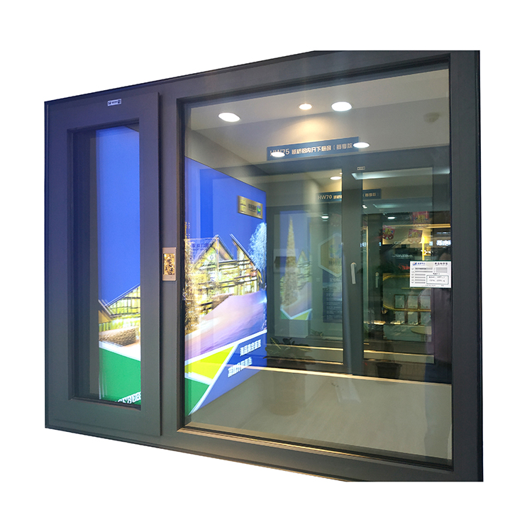 Smart system matt black soundproof glazed window windows and door systems