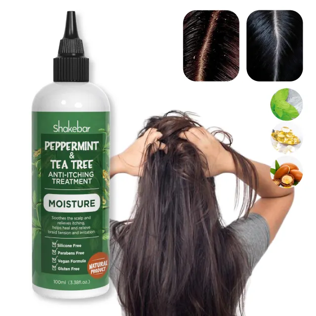 SHAKEBAR Peppermint & Tea Tree Anti-itching Treatment Brand new hair oil scalp oil natural formula for wholesales