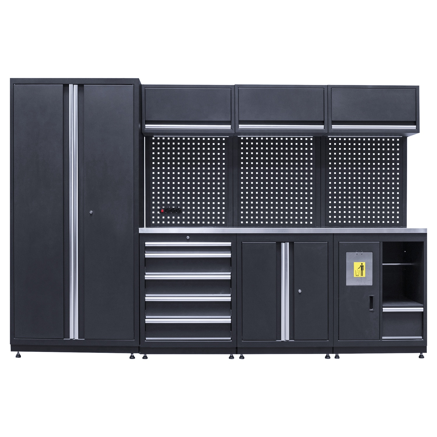 Steel tool boxes and storage cabinets Iron Tool cabinet garage with Metal Workbench Auto Repair workshop combination cabinet
