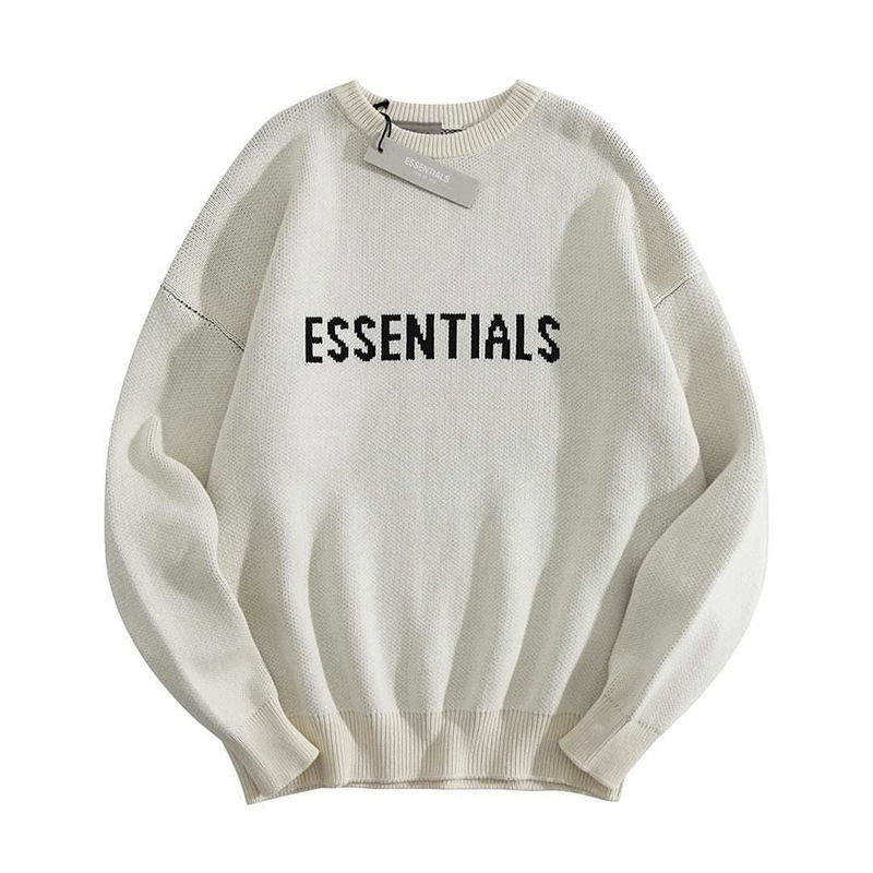 2021 fashion essentials sweater 100%1:1 rubber printed cotton loose jerry lorenzo cewneck sweater