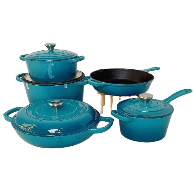 Cooking kitchen wares utensil nonstick cast iron cookware set