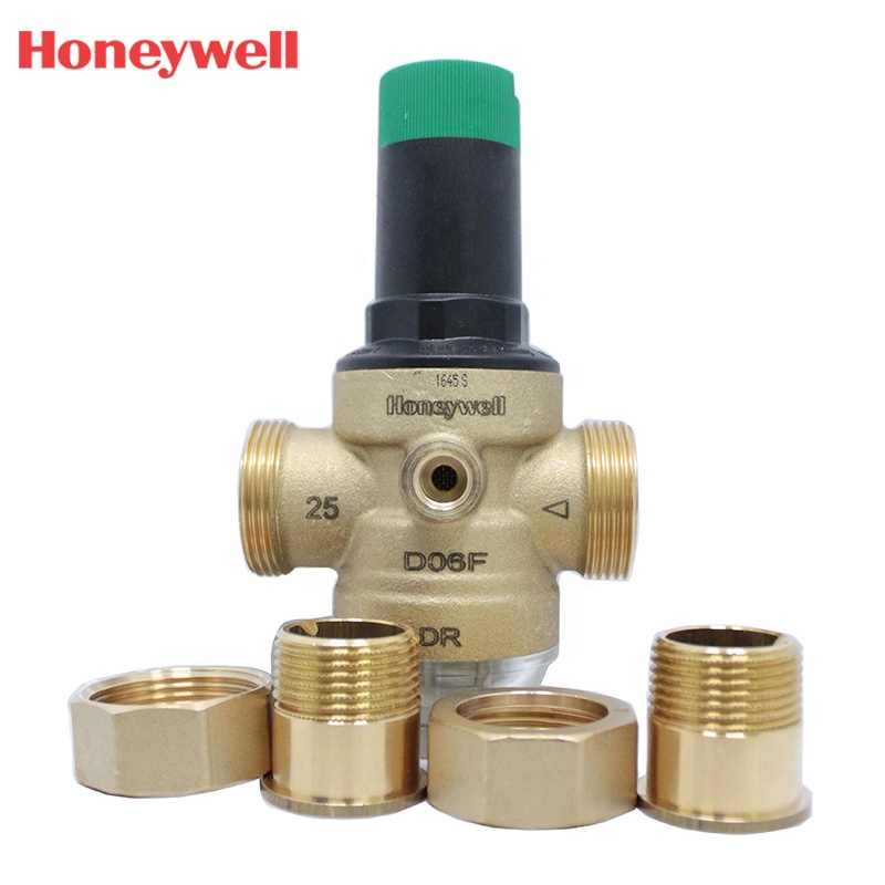 Редукционный клапан Honeywell D06F DN25 со сбалансированным сиденьем и шкалой заданных точек для системы водоснабжения