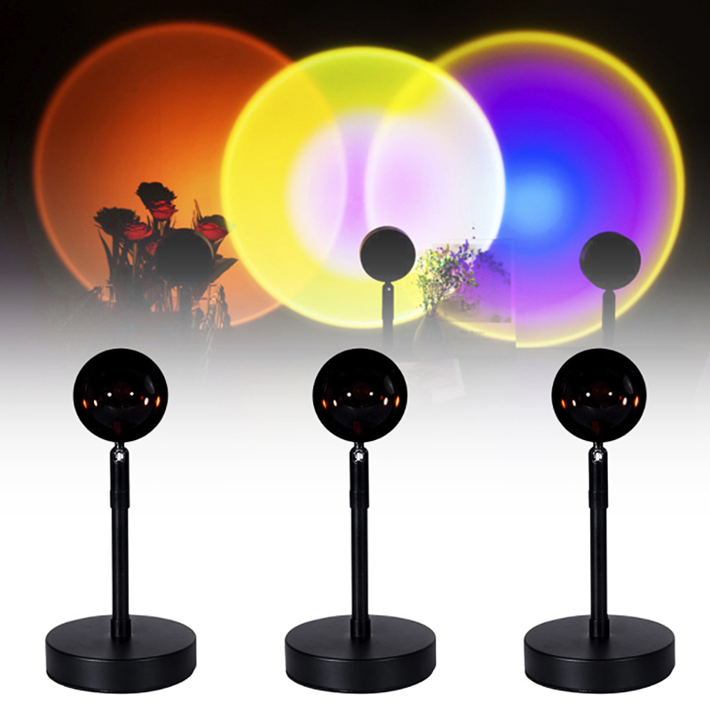 Напольная Лампа DAZ Sunsetlamp, настольная лампа-проектор, напольная стойка Rgb, увеличительная светодиодная лампа, угловой гало, современное освещение, лампа С закатом