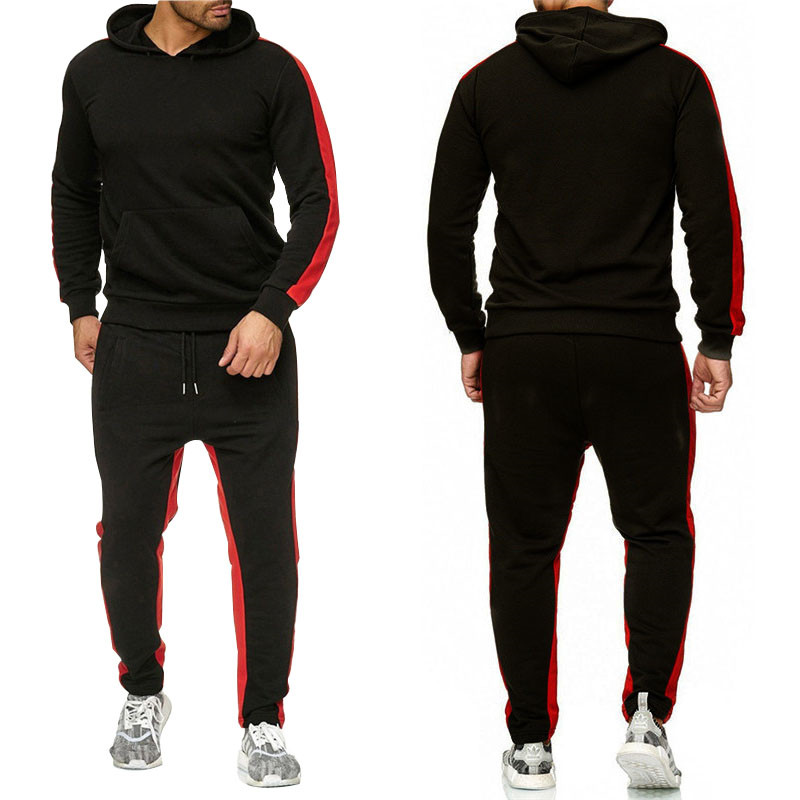 Breathable Custom 2021 Men 2 Pcs/Set Men's Casual Sweatsuits Hoodies Sweatsuit Jogger Pants Tracksuit Gym Sports Clothing