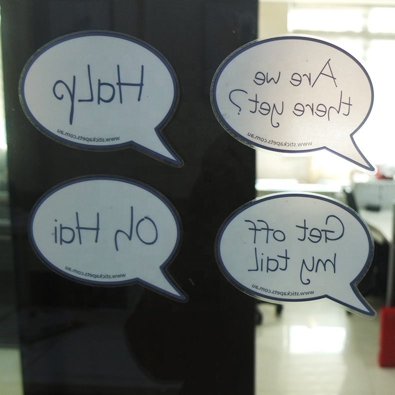 Custom Clear Static Window Cling Sticker Indoor Window Cling Decels