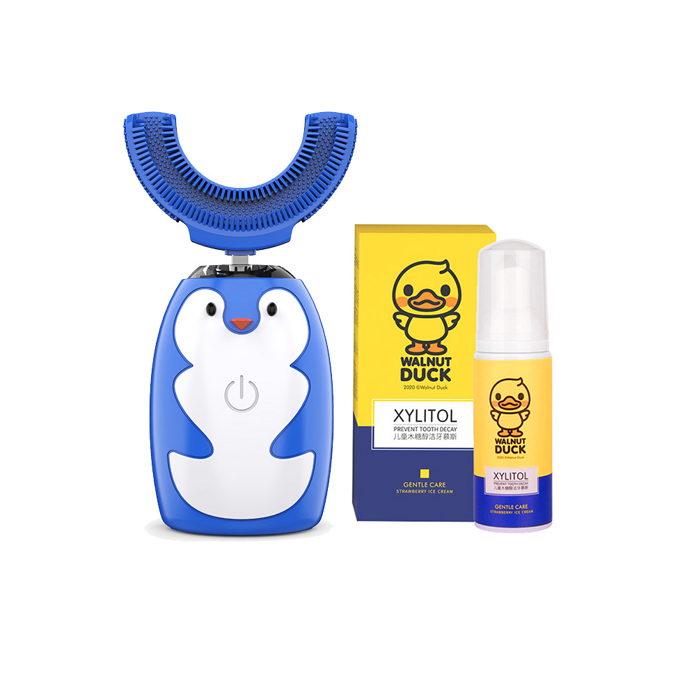 Auto Brush Toothbrush For Kids  Ultrasonic Electric Toothbrush with U-Shape Brush Head  Automatic Toothbrush Toothpaste set