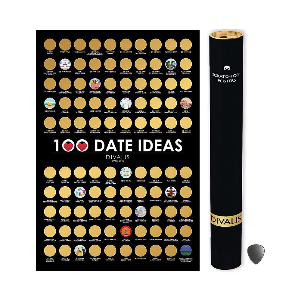 100 Dates Scratch off Bucket List Scratching off Adventure Couple Things to Do Bucket List Scratch off Poster Things to Do