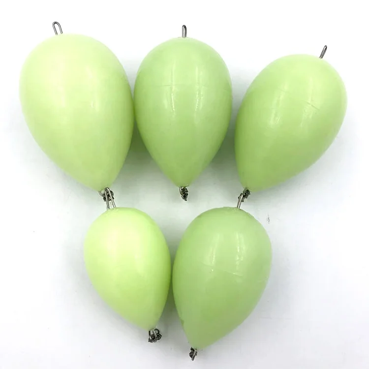 Wholesale High Quality Bobber Throwing Luminous Solid Fishing Float Buoy Long Distance For Night Fishing Egg Shaped