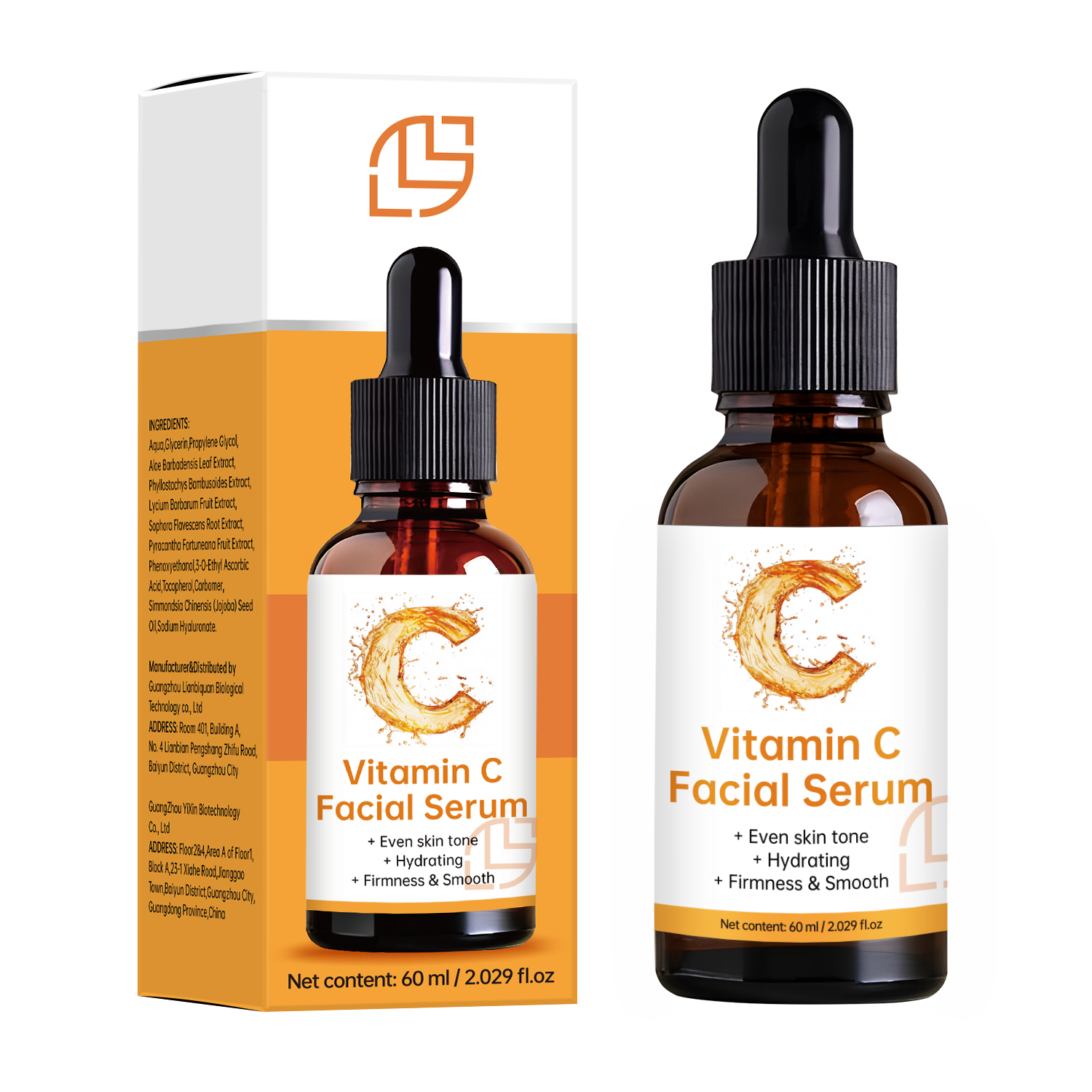 Vitamin C Serum - L-Ascorbic Acid & Ferulic Acid, Antioxidant Brightening for Dull Skin, Gold Stabilized & Non-Oxidizing