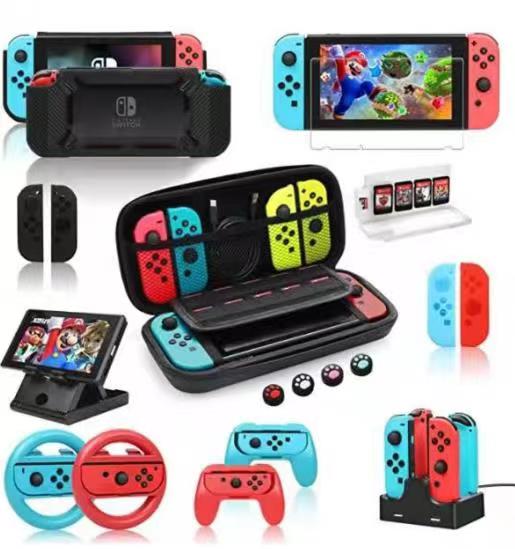 Игровой кейс для карт на 24 пальца, рулевое колесо Nintendo Switch, игровой кейс, аксессуары, защита экрана oled nintendo switch