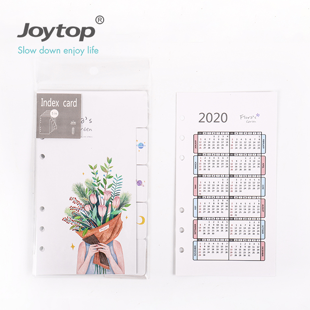Joytop цветочный s сад календари карты с вкладкой для планировщика 2020 ringbinder файл папка 1903009