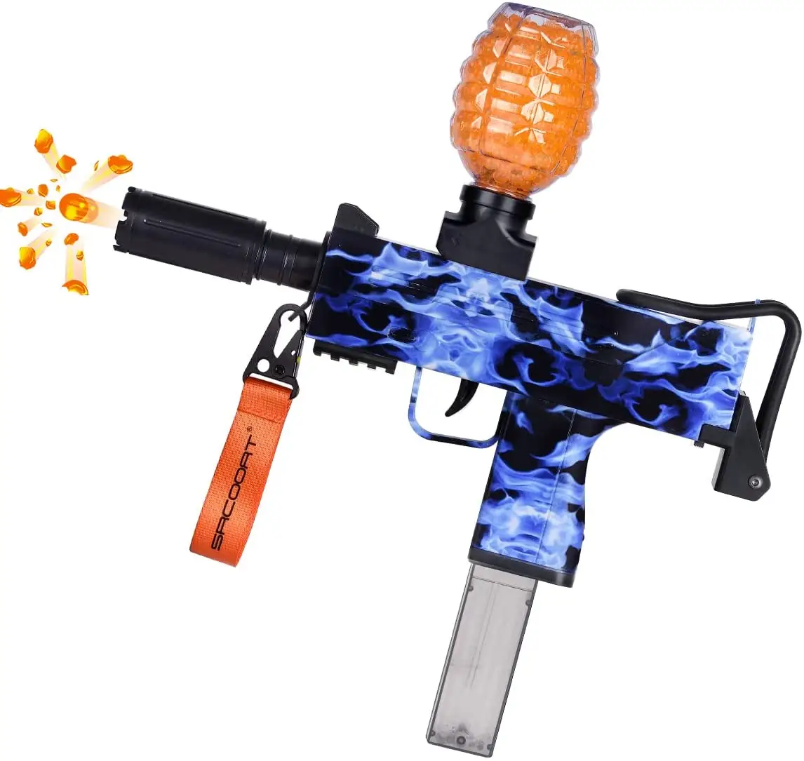 UZI Gelatin Blaster Electric Gel Water Ball Guns Automatic Burst Gel Balls Highly Assemble Game Toy