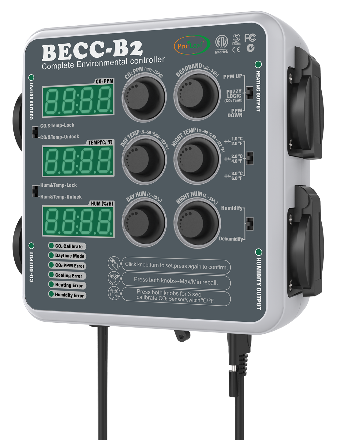 Proleaf BECC-B2 Гроу-рум для плантационных палаток вертикальный сельское хозяйство гидропоники влажности температуры co2 климата экологическая контроллер