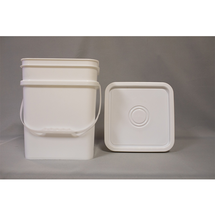 20L OEM factory Custom 20 liter virgin PP square black plastic bucket