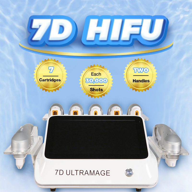 7d Hifu машина Hifu высокоинтенсивная Сфокусированная ультразвуковая машина против морщин 9D Hifu подтяжка кожи лица