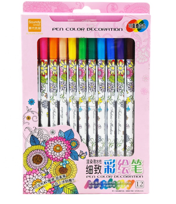 Color Marker Fabric Pen Art Adults For Kid Student Set Painting Loose Packing Packaging Color Hand