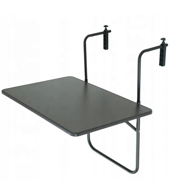 Easily install Home use Plant placing metal mesh holder balcony hanging table balcony folding metal mesh table