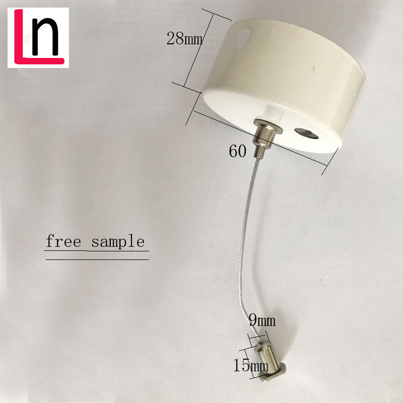 Stainless steel rope for office lamp cable gripper