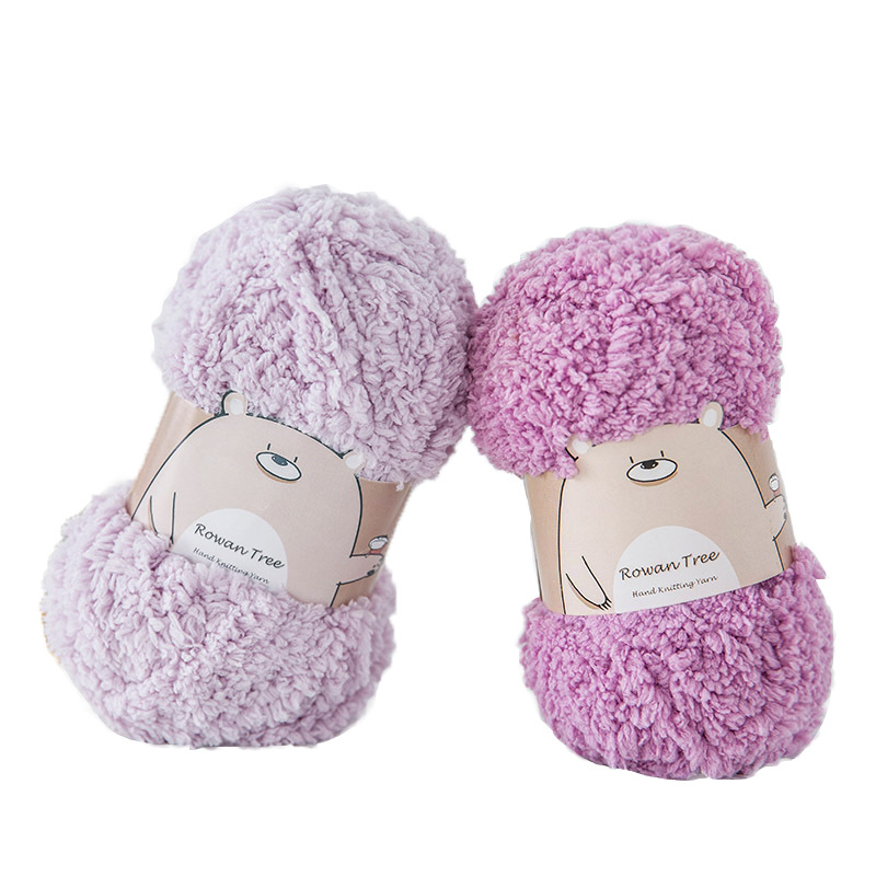 Wholesale Chenille Yarn Super Bulky Soft Fluffy Crochet Yarn 100% Polyester Chunky Chenille Yarn