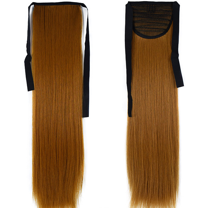 cheap price straight synthetic ponytail high-temperature fiber ponytail fashion hair extension 24 inch long hair extension