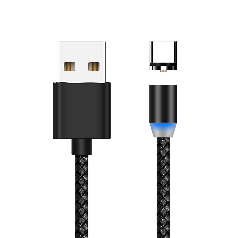 Guangdong shenzhen LED micro 3 в 1 телефонный кабель для передачи данных зарядный Магнитный usb кабель для Type C