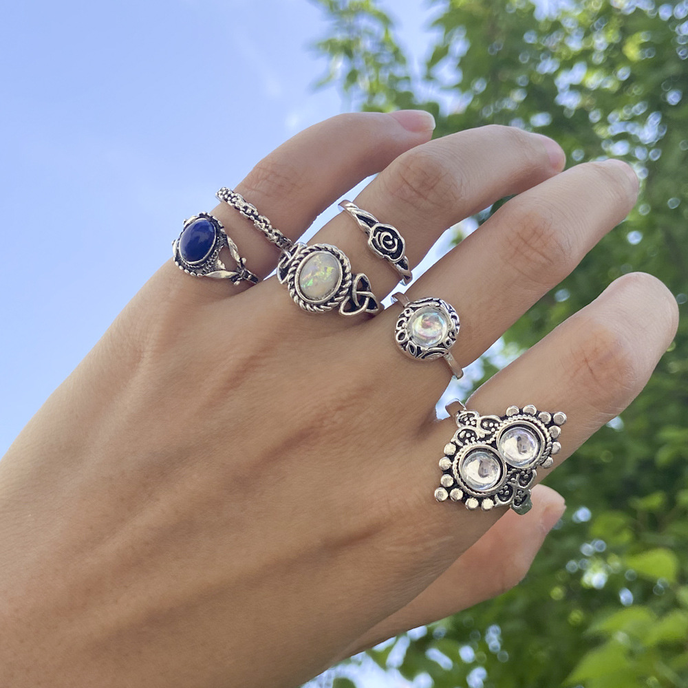 Laodun New Ins Style Net Red Retro Personality Ring Irregular Dragon Tortoise Elephant Love Fashion Tail Ring