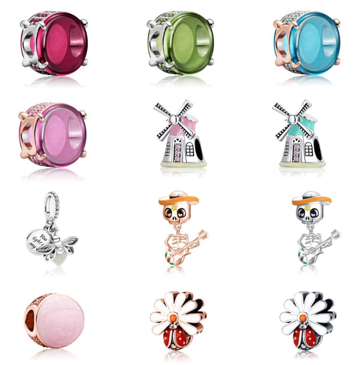 2021 new croc charms skull windmill charm daisy charms