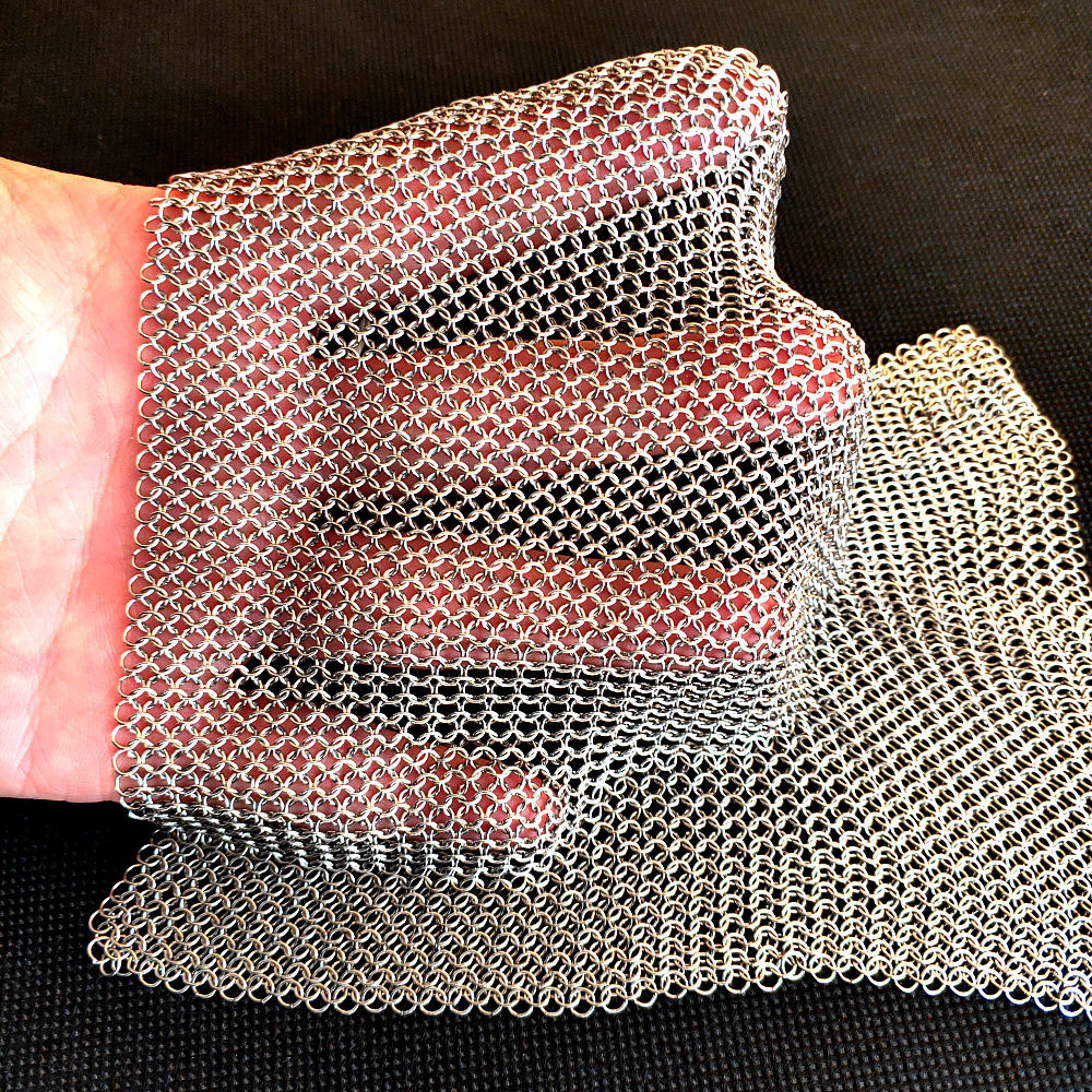 Оптовая продажа, скруббер chainmail из нержавеющей стали 316, кухонный чугунный очиститель, плетеное кольцо, сетчатый экран