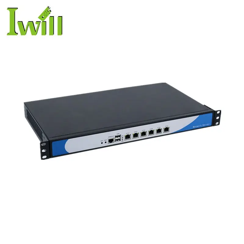 1U Network Server Firewall Appliance with i3 3220 Dual Core 6 Lan Pfsense Soft Router Support 2 GBE optical port