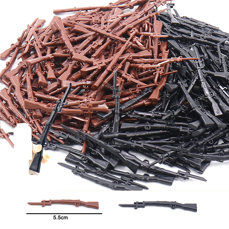 Cheap Bulk Wholesale WW2 Army Mini Pieces Accessories Set for Figures Building Brick Guns Boy Play Toys Military Weapons Pack