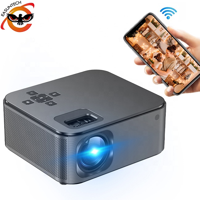 Проектор EASUNTECH проектор для домашнего кинотеатра, Wi-Fi, ЖК-дисплей, 1080p full hd 4k smart android, Светодиодные Портативные мини-проекторы