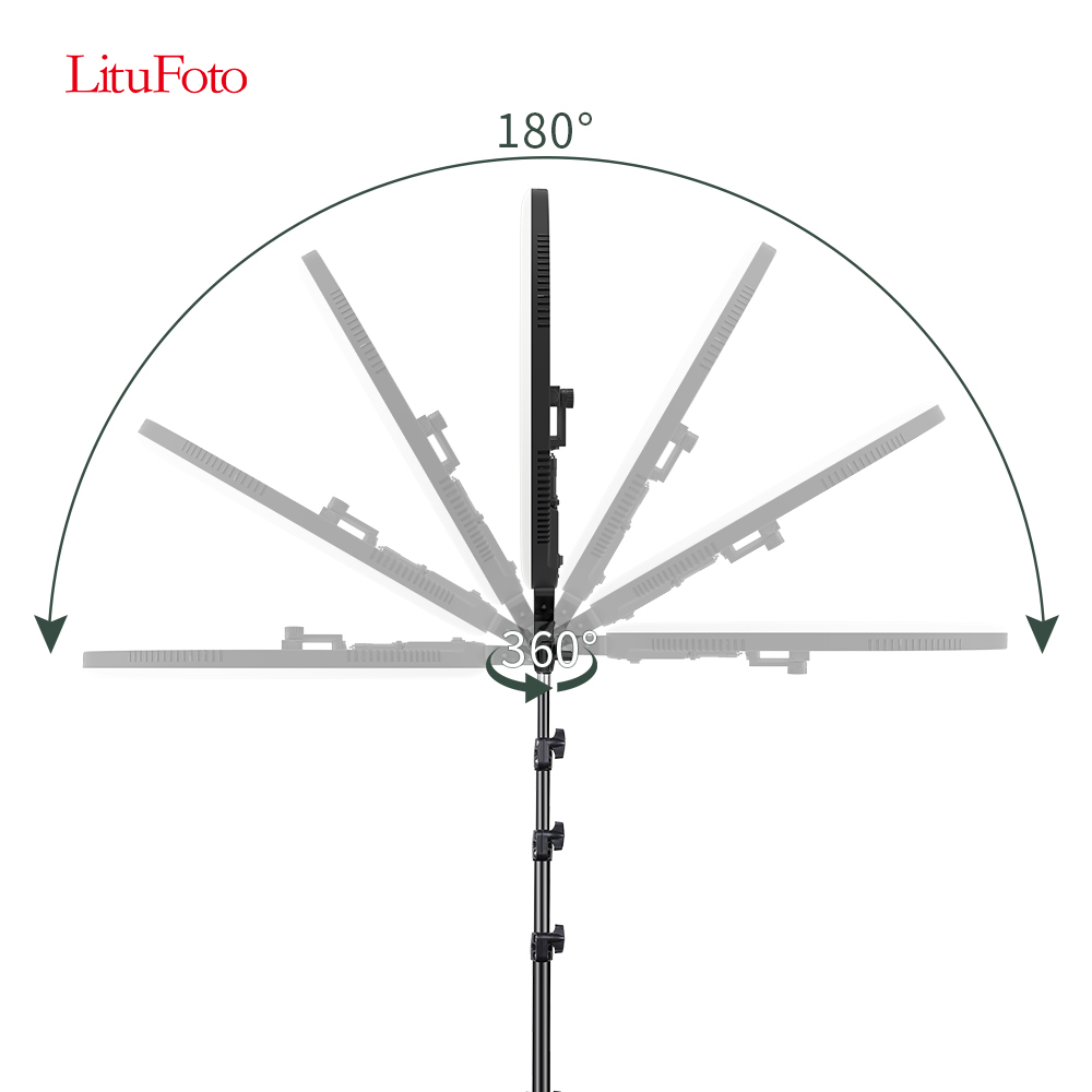 LituFoto Foldable Dimming LED Desktop Ring Fill Light for Live Steam/ Broadcast/ Photography Shooting/ Film