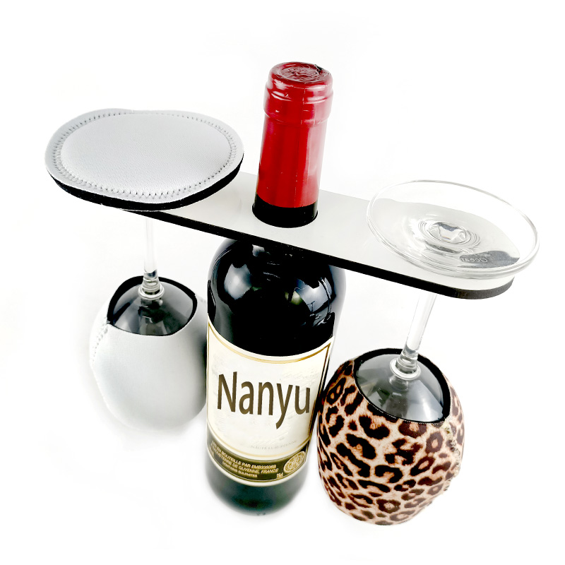 Wooden Wine Glass Rack Shelf Wine Bottle Holder/sleeve/ wine coaster for sublimation blanks