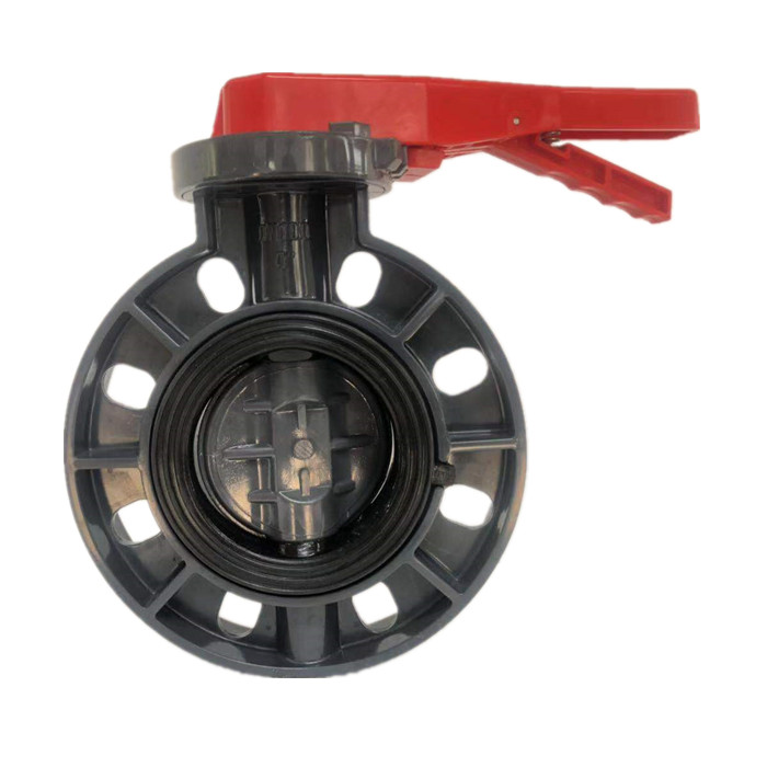 12 years factory cheap price pvc pp pph abs wafer lever d71x grey clamp butterfly valves