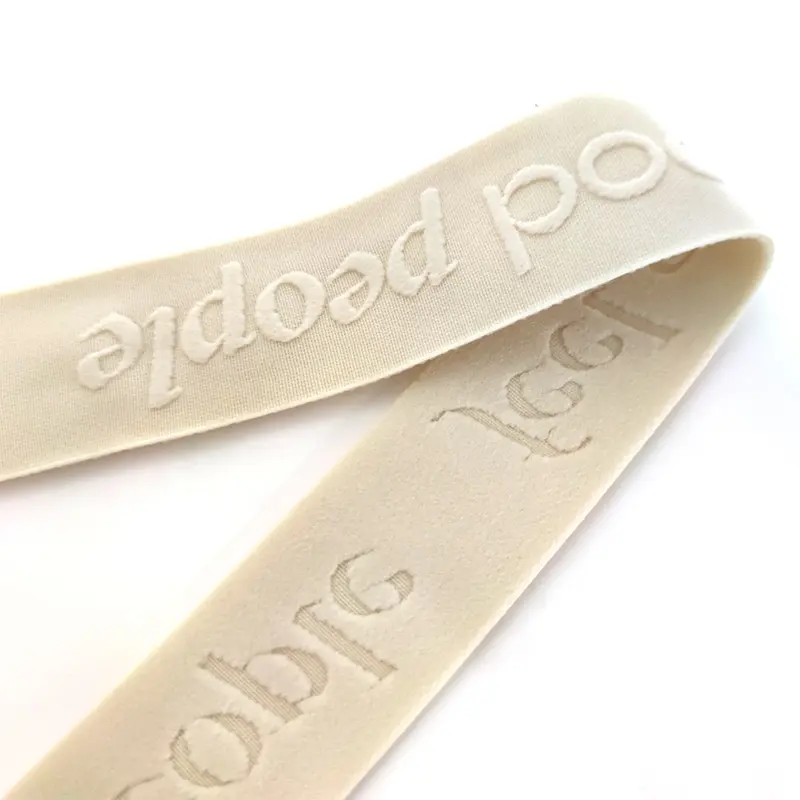 custom embossed and debossed logo elastic webbing band strap for underwear