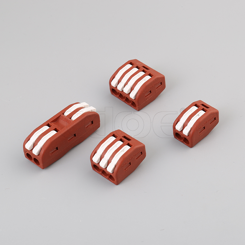 Cdoe 50/100pcs Universal Cable wire red copper Wiring Terminal Block HBD-PCT-212 connector