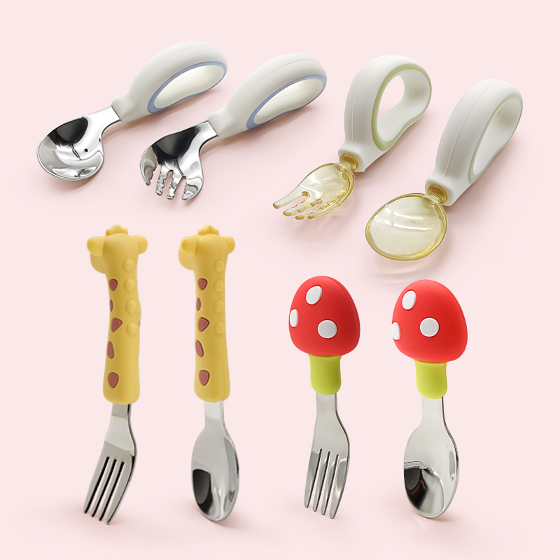 Baby cutlery Spoon and Fork Set Other travel cases Children's cutlery training to feed baby spoons and forks to children
