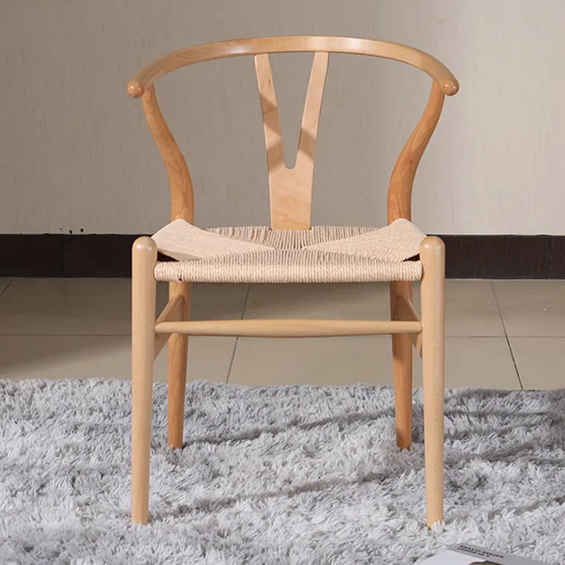 restaurant furniture living room cafe lounge dining chair wishbone Y chair by solid ash wood