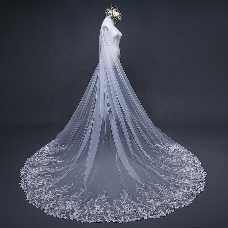 Cheerfeel VE360 Bride 3 meter Long Bridal Veils with Comb Mantilla Hair Accessories Wedding bridal Cathedral veils