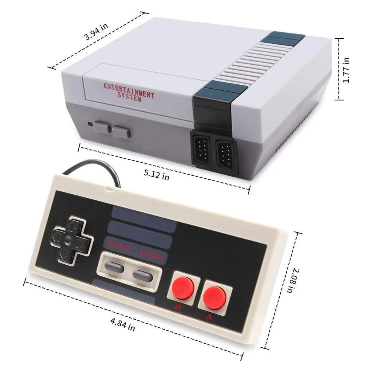 Classic Retro Game Console,Video Game System Build-in 620 Classic Games, AV and HDMI Output and 2 Classic Game Controllers
