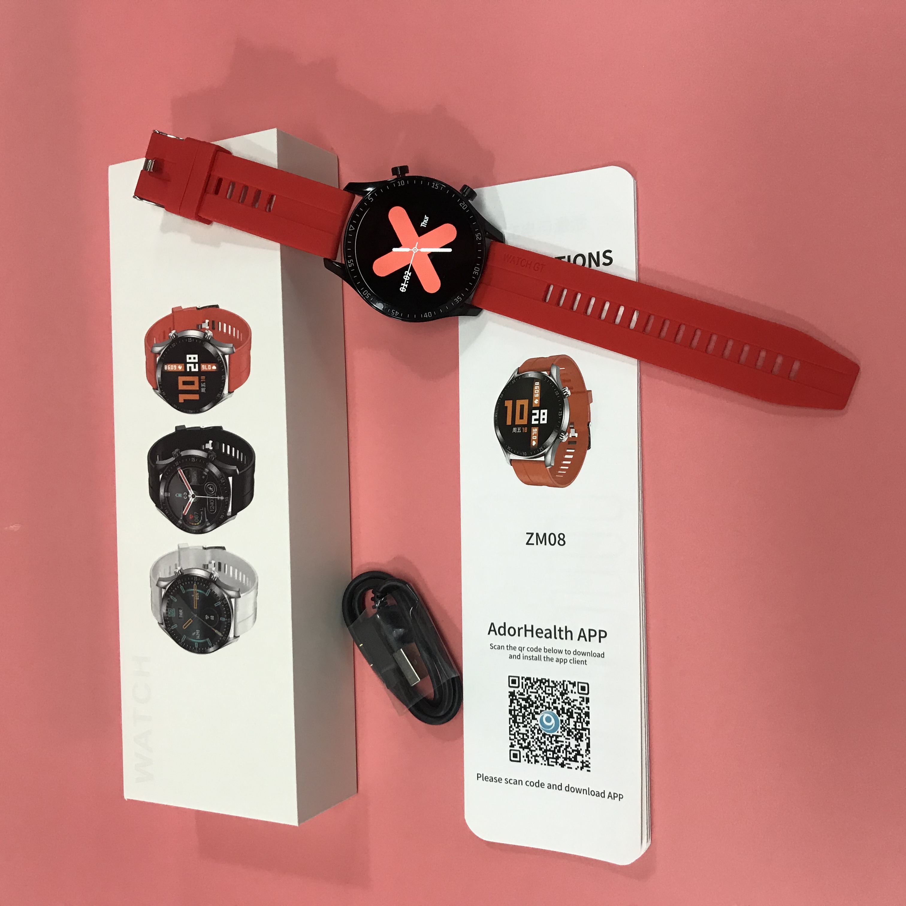 New Arrival Smart Watch ZM08 Model BT Call Blood Pressure Monitor Watch Wearable Devices Smartwatch For Sports