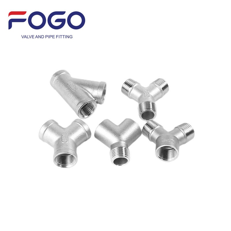 304 Stainless Steel Y Tee Outer Thread Oblique Tee Pipe Inner Wire Fittings Complete
