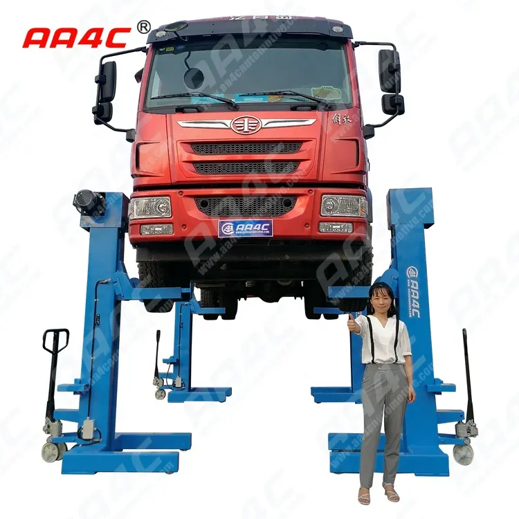 AA4C 30T  bus &truck lift heavy duty vehicle lift combined 4 post parking hoist  Mechanical  Mobile Column lift (Screw-up)