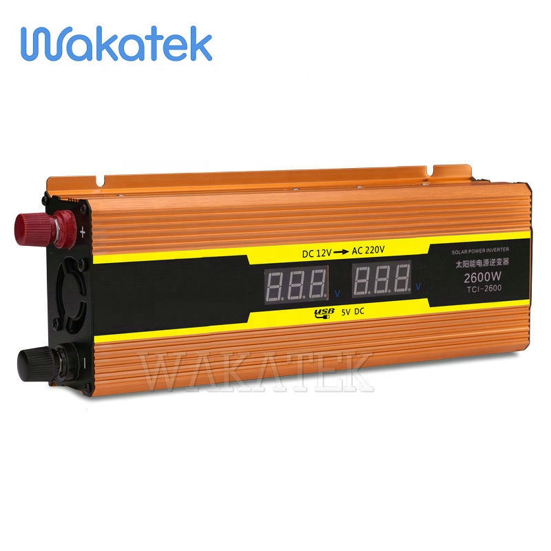 Модифицированные Автомобильные инверторы WAKATEK 12 В 220 В 1000 Вт
