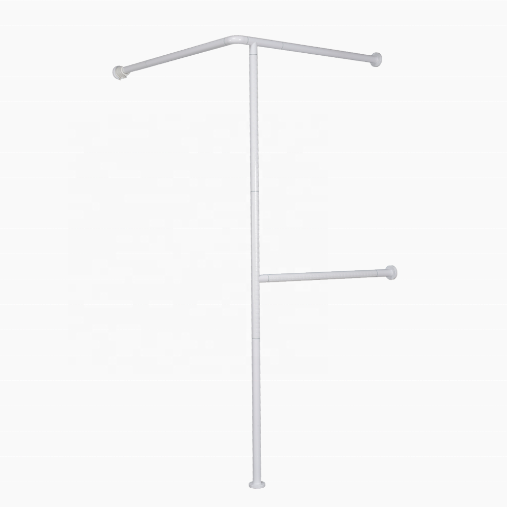 Nursing Home White Shower Rod Covers Plastic Shower Curtain Rods