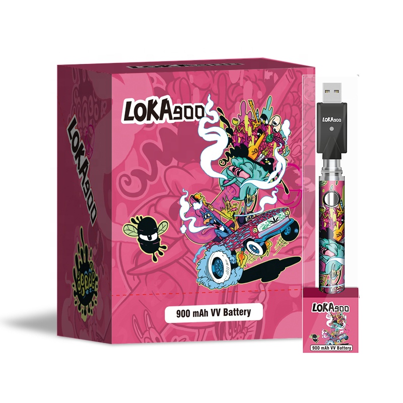 Loka 900mAh Mini Evod Twist Vape Pen Battery Slim Pen Twist Battery with Smart USB Charger