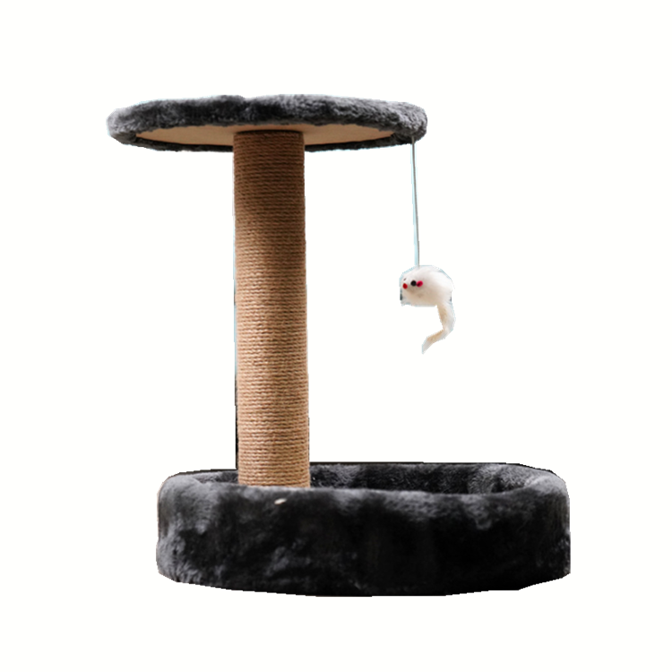 Pet Interactive Plush Toy Small Size Dark Grey High Quality Cat Trees